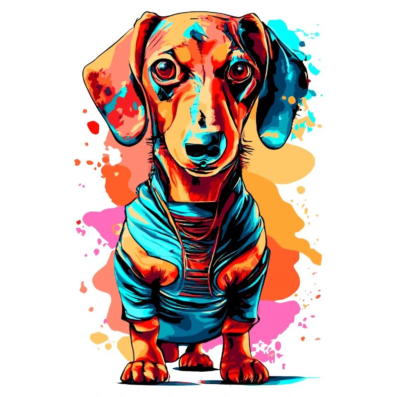 Teckel coloré - teckel - chien de chasse - teckel coloré