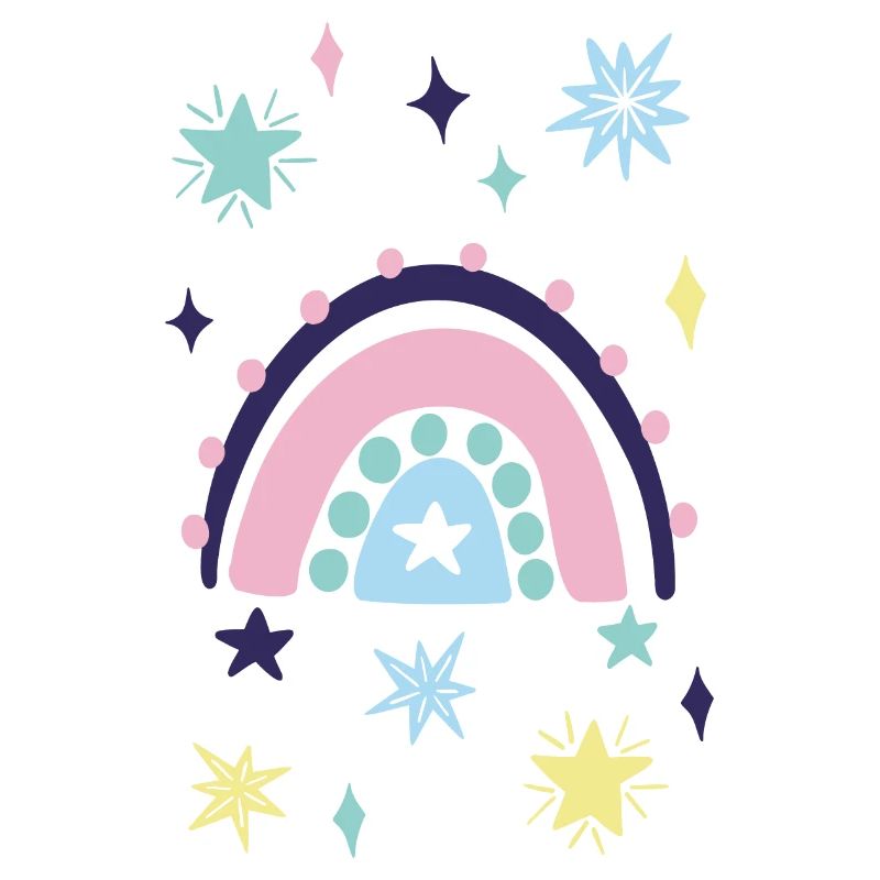 Pastel Star Rainbow Arc
