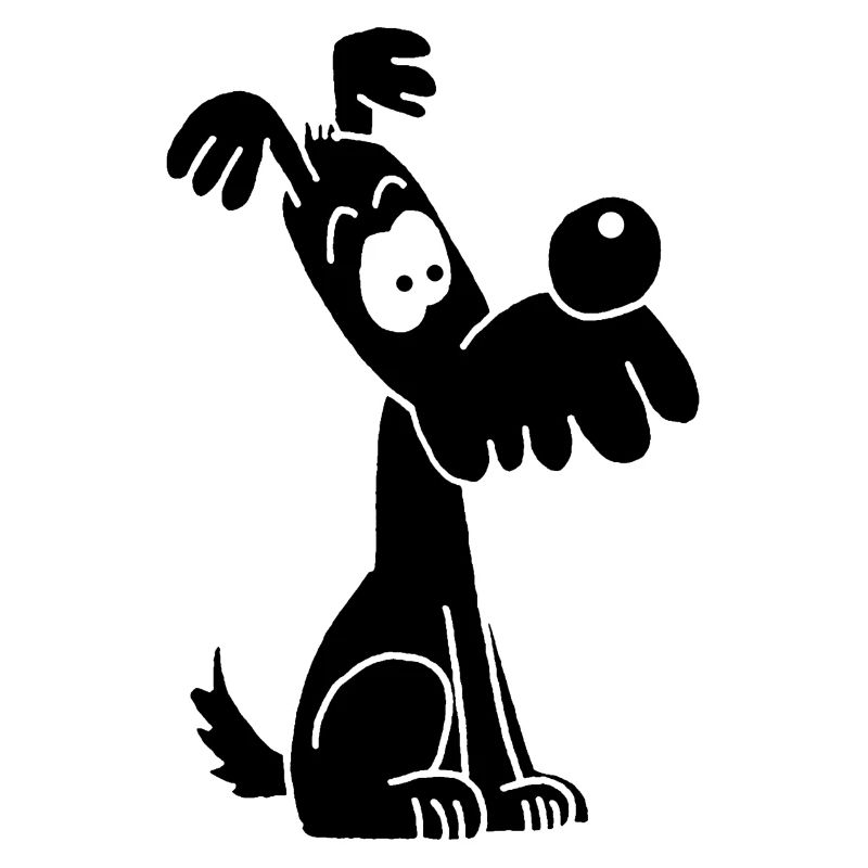 Chien noir rigolo et mignon