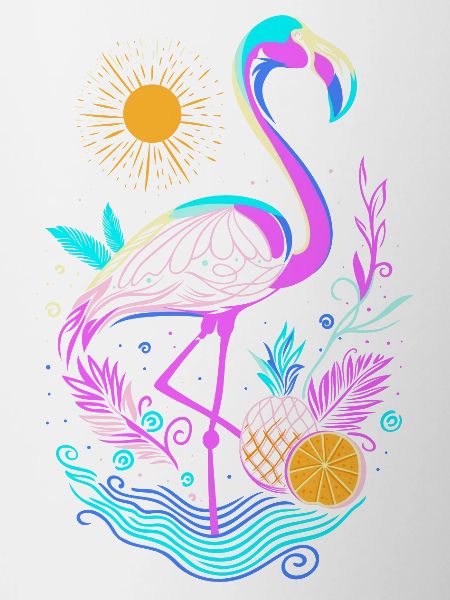 Fruits d’ananas flamant rose