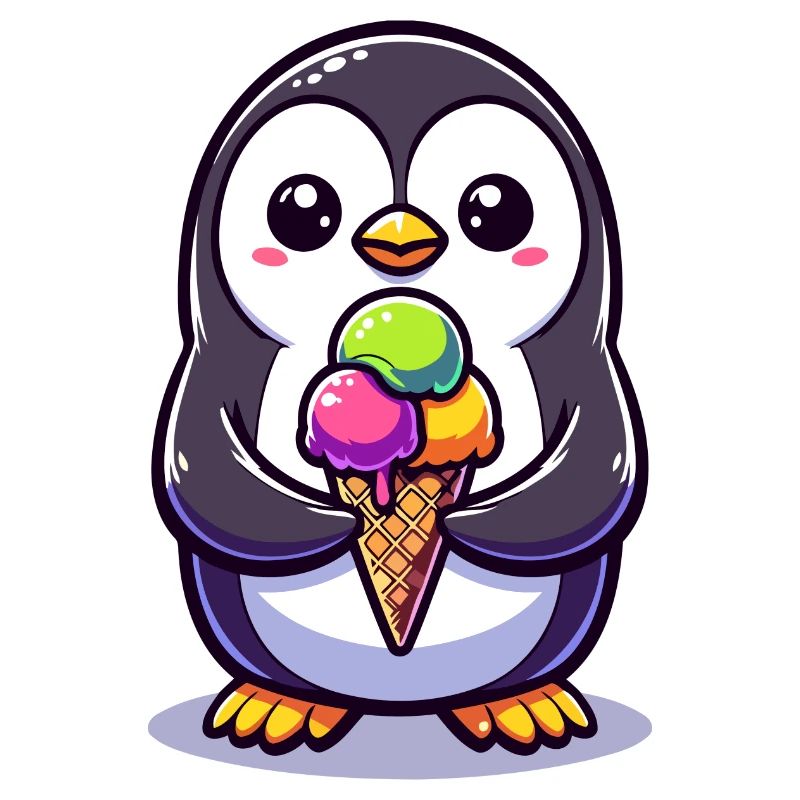 Adorable Pingouin Coloré