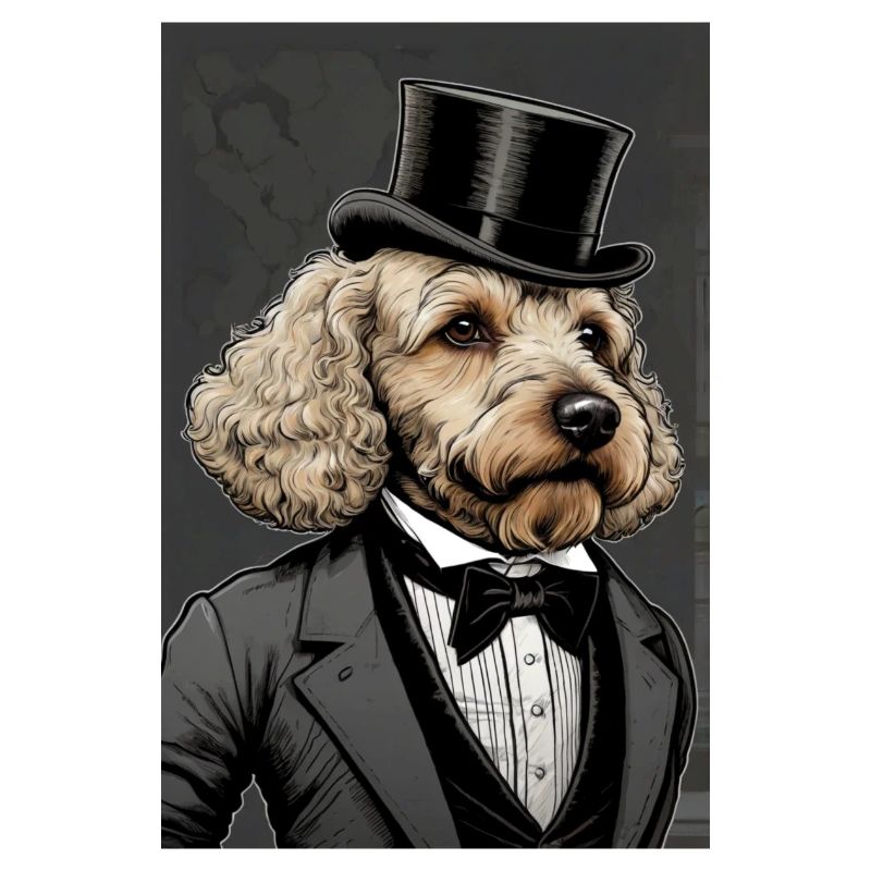 Caniche aristocrate noeud papillon costume