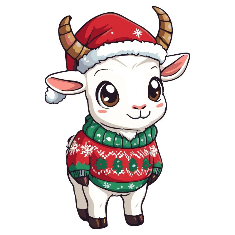 Noël de la chèvre de montagne