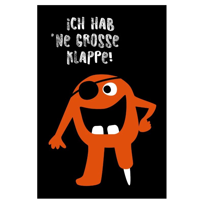 Poster Monster Klappe Comic Halloween cool Spruch