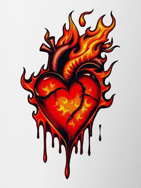 Flammendes Herz.