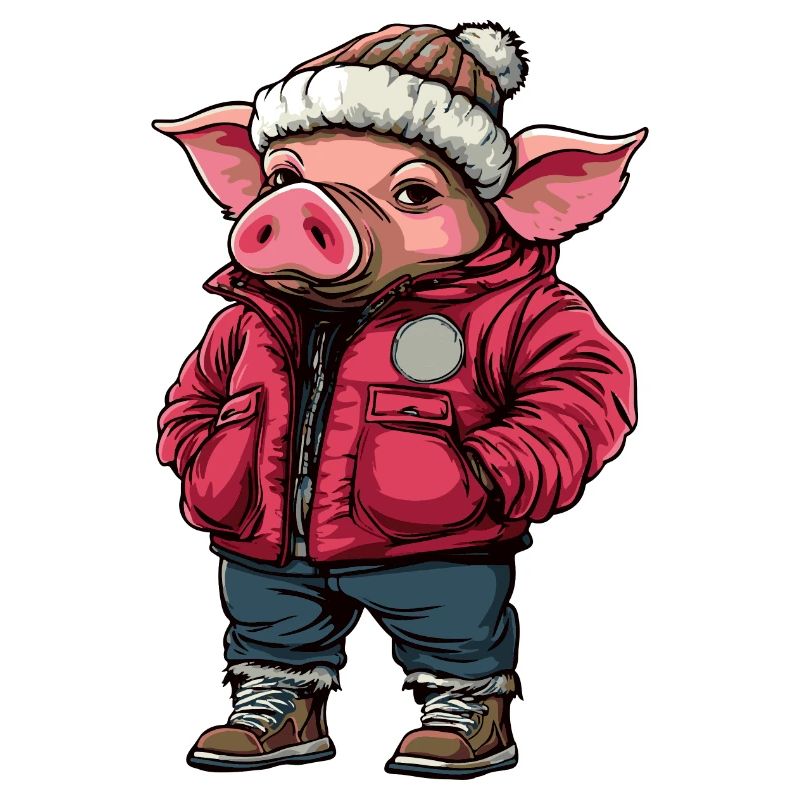 Mode d’hiver du cochon