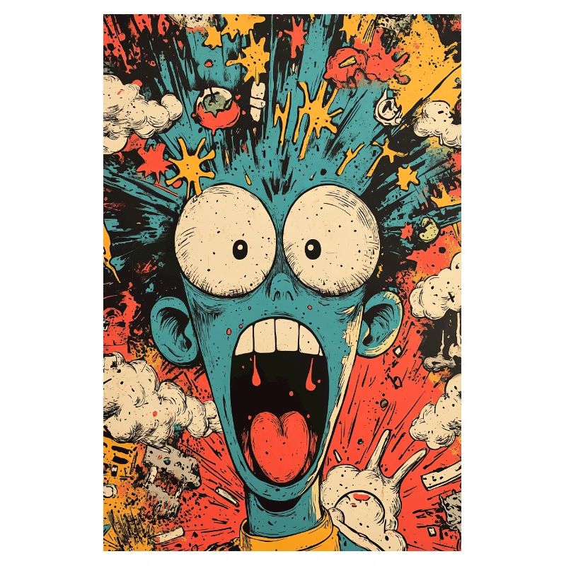 Monstre bleu dans la tornade du chaos