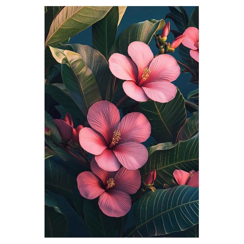 Hibiscus Pink Tropical Blossoms