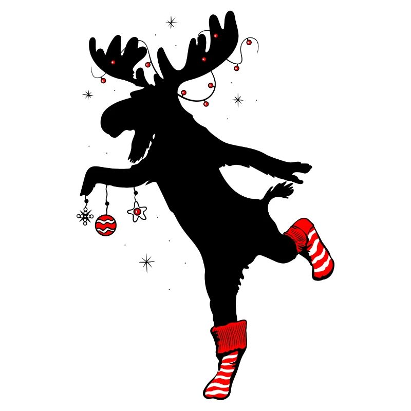 Moose with Antlers Funny Xmas Tree Replacement