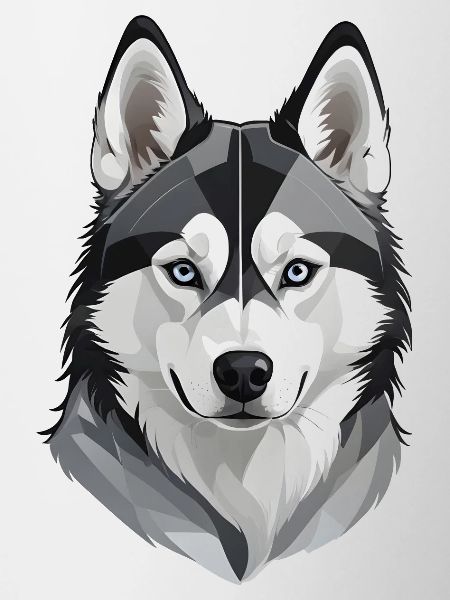 Cute Husky Head