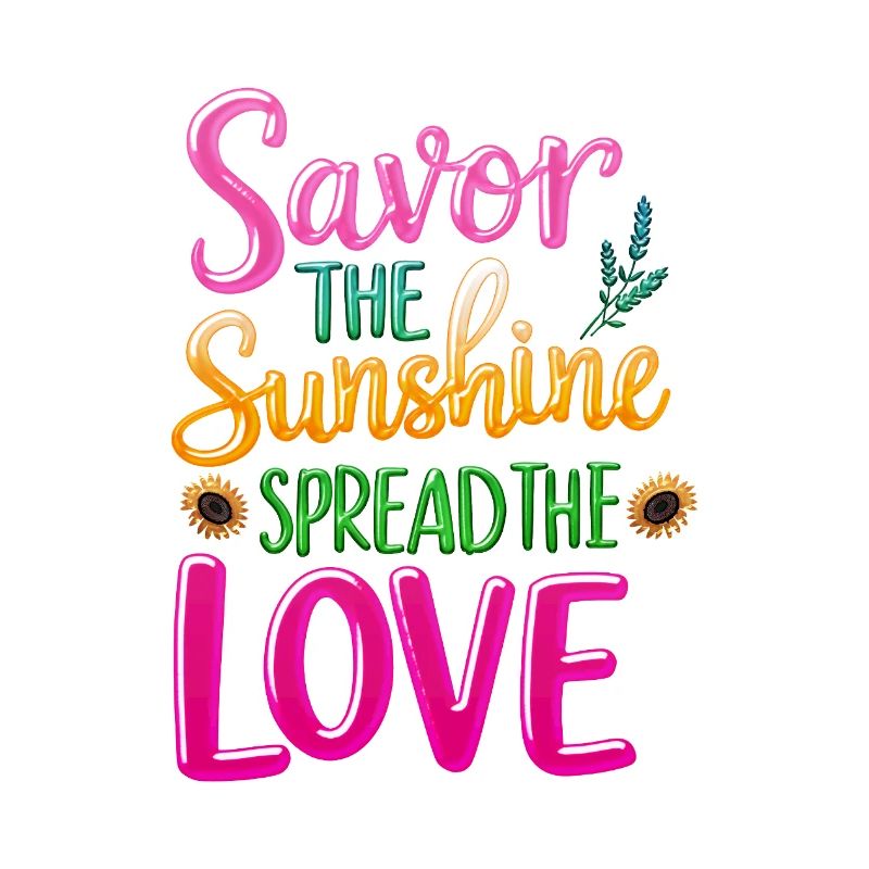 Savoure le Soleil Répands l'Amour -Citation