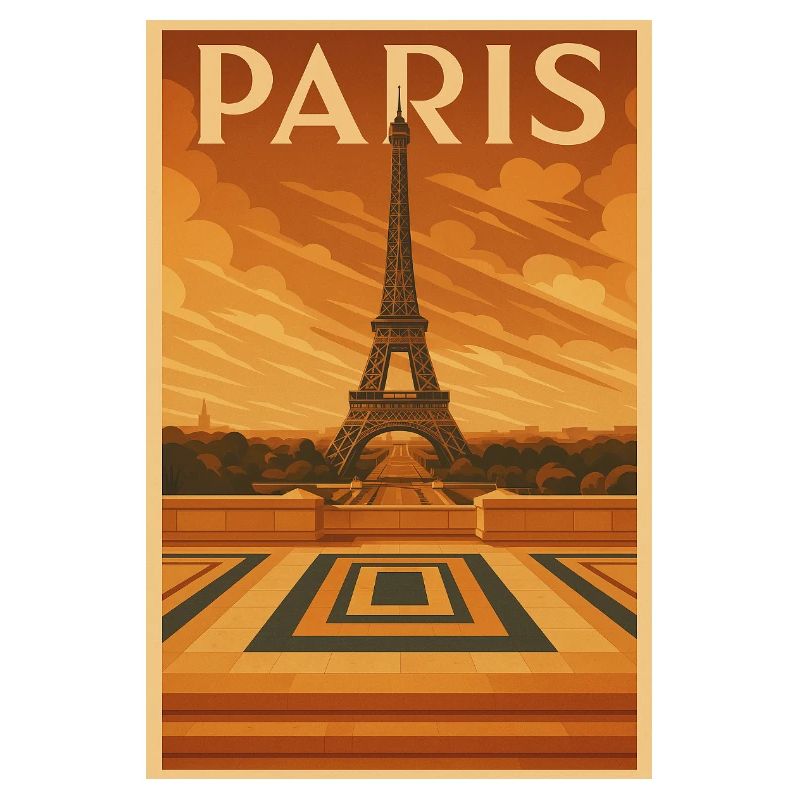 Tour Eiffel Art Déodorant Affiche de Voyage