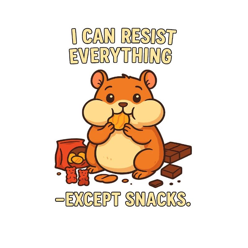 Humour de snacks de hamster amoureux des biscuits