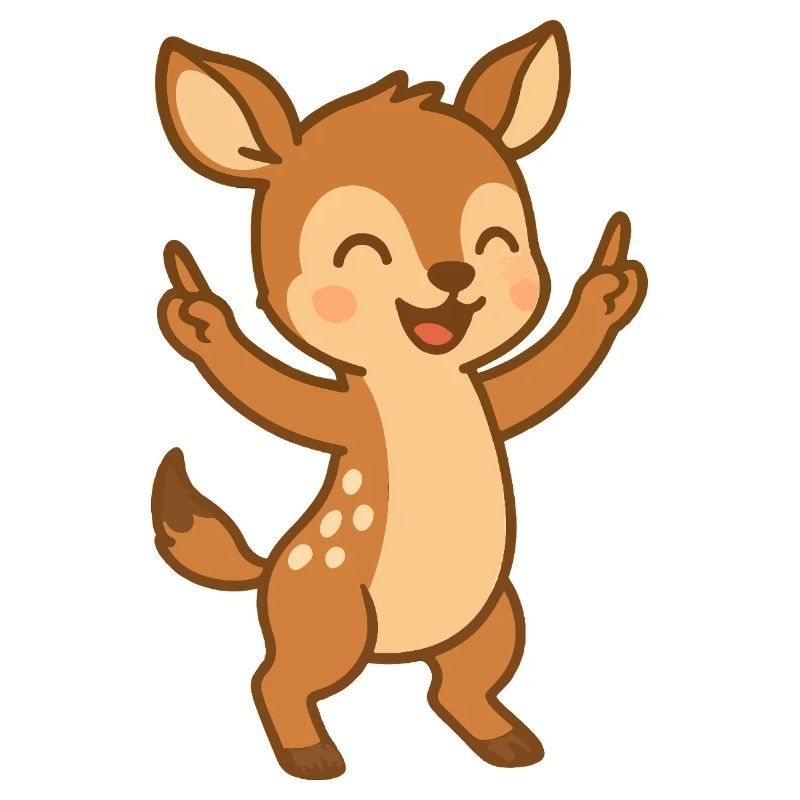 Bébé cerf dansant