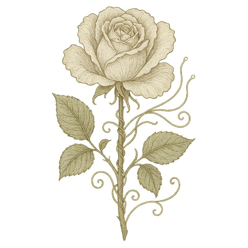 Dessin au crayon rose vintage