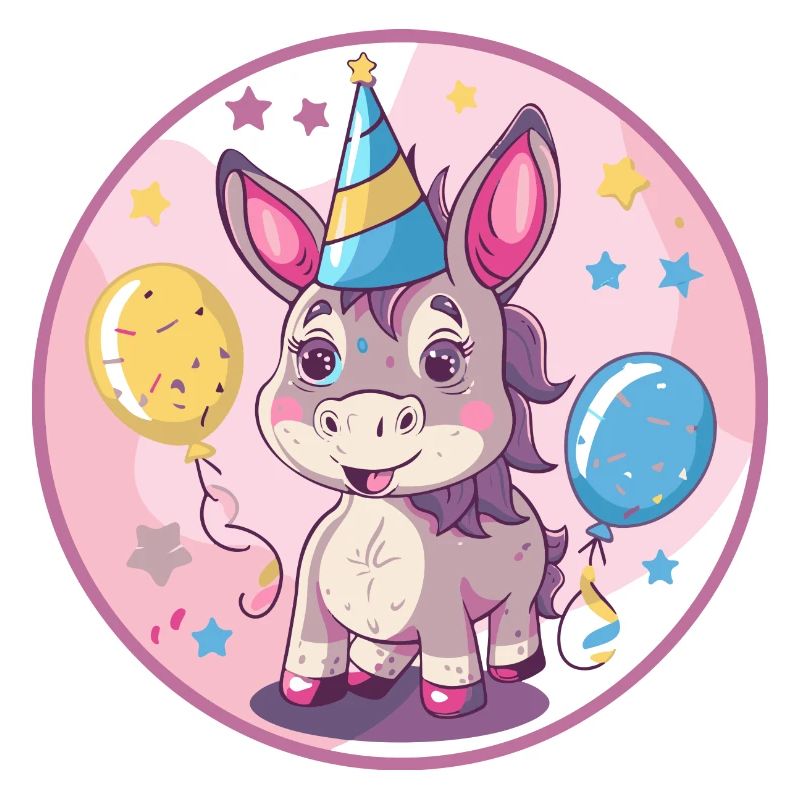 Bande dessinée d’anniversaire d’âne
