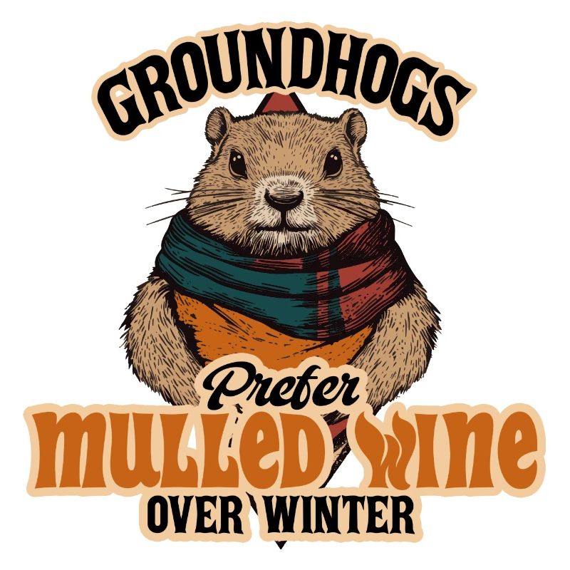 Groundhogs Prefer Mulled Wine Over Winter Design
