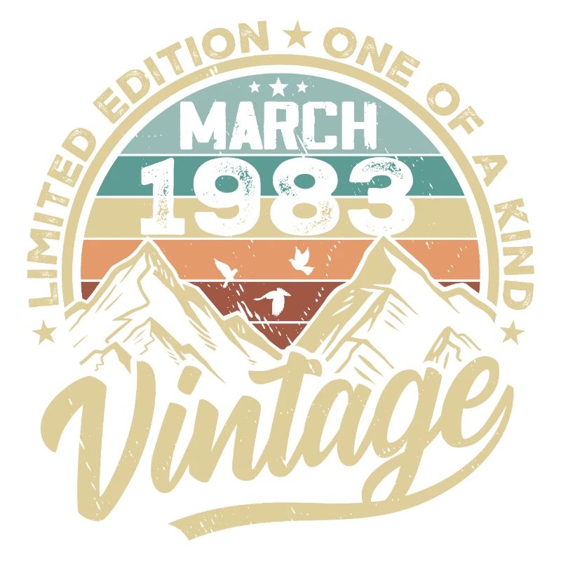 Mars 1983 Anniversaire - Né en Mars 1983