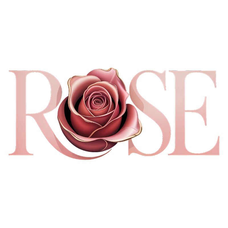 Rose - Logo botanique cool
