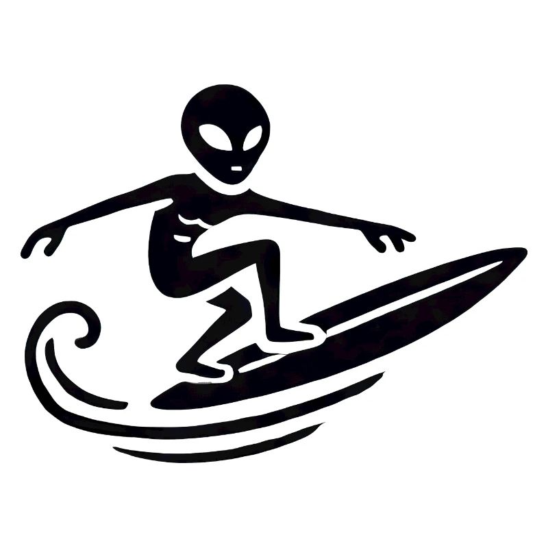 Alien Surfer Surfing Surfboard Summer Surfing