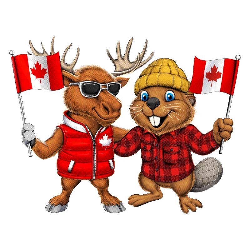 Castor et orignal canadiens