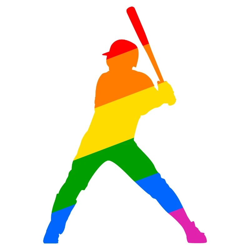 Rainbow Baseball Sport Design