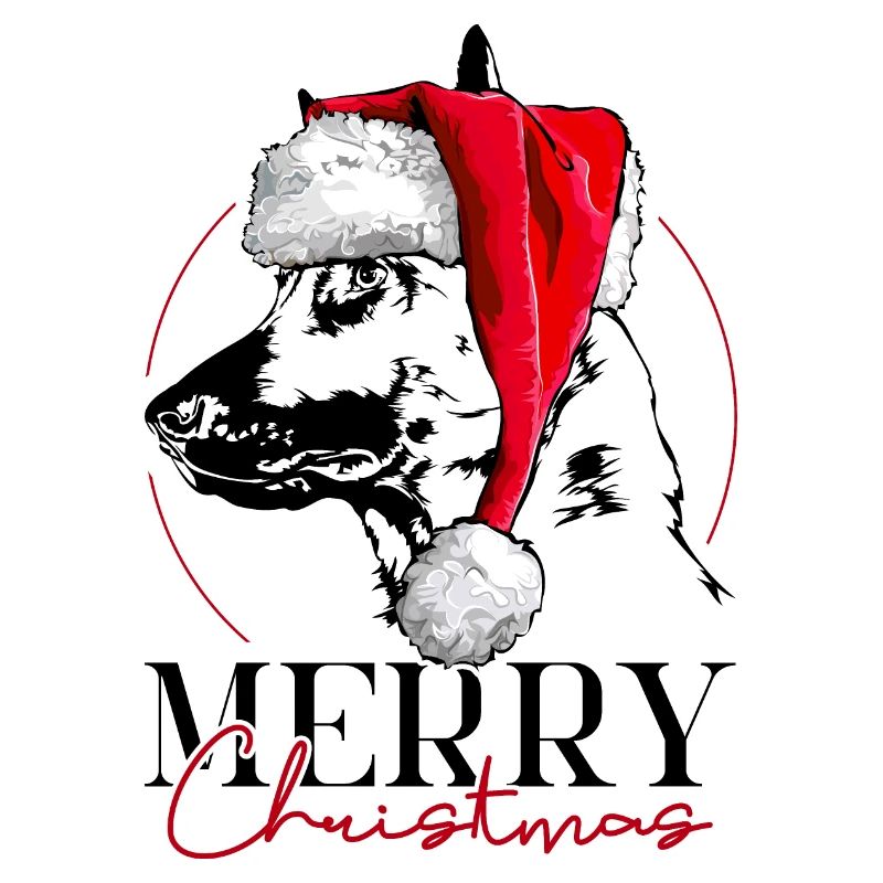 Santa MALINOIS Joyeux Noël Chiens Chiens Wilsigns