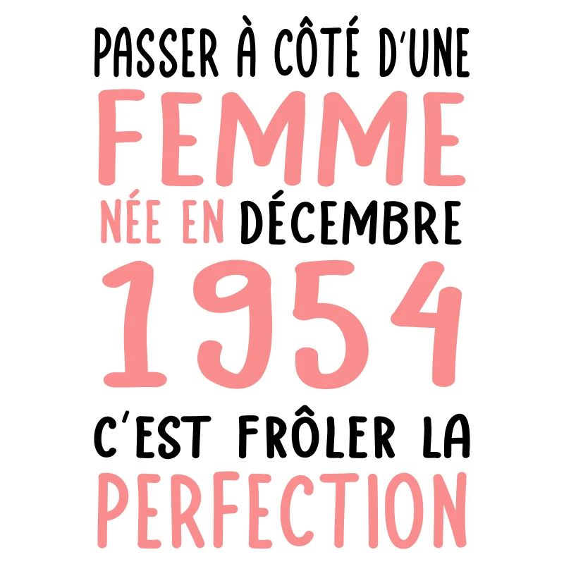 Anniversaire 70 ans - Née en Décembre 1954