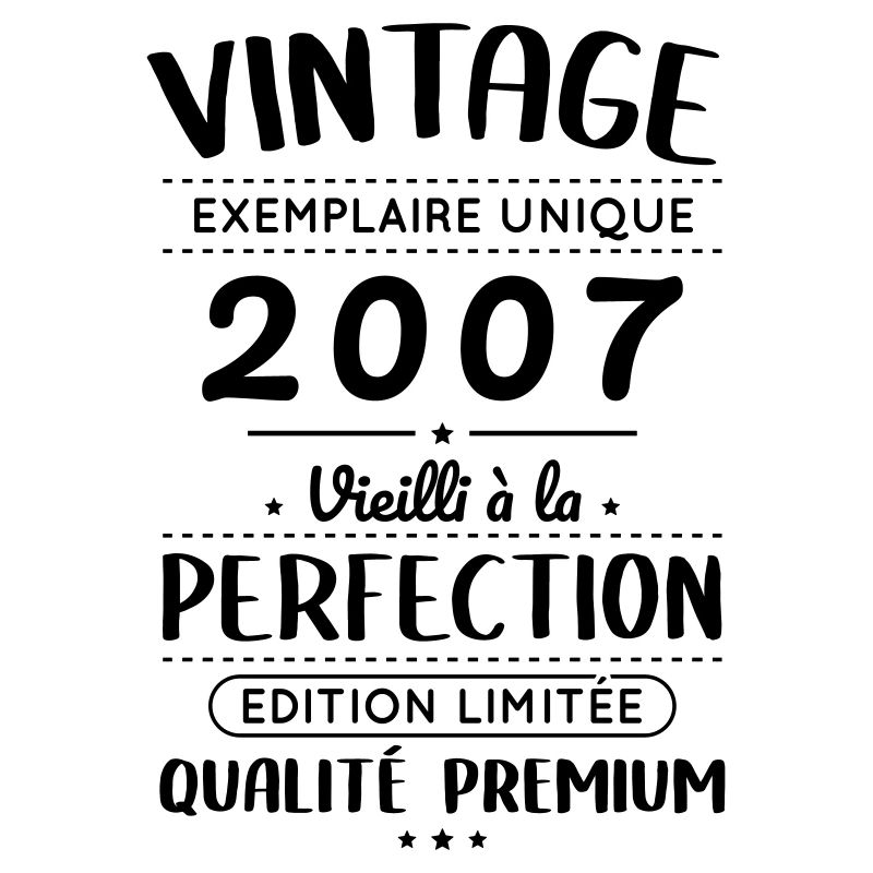 Anniversaire 18 ans - Vintage 2007