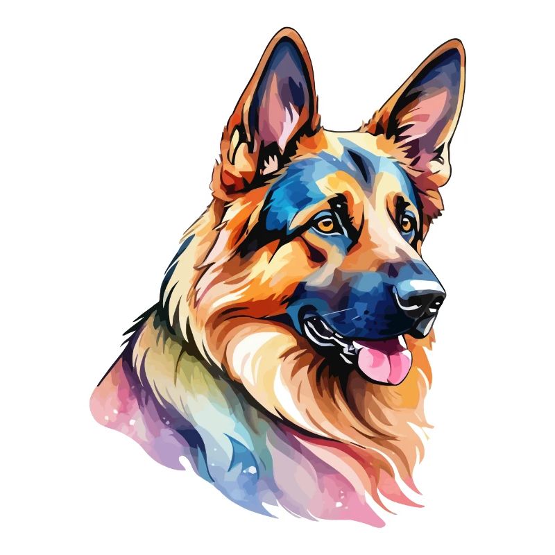 German Shepherd Watercolor
