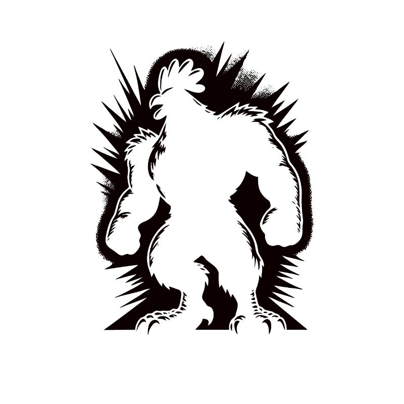 Conception de silhouette musclée et poulet