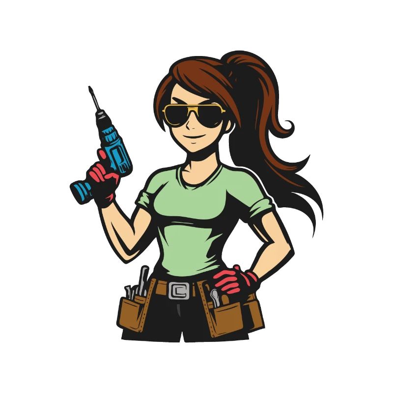 Brune avec un don pour la technique