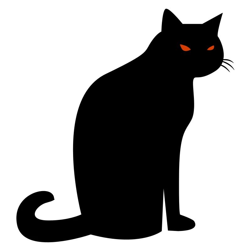 Chat noir effrayant Halloween