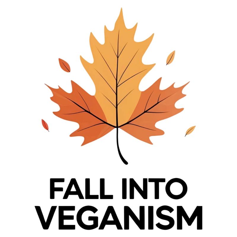 Fall Into Veganism – Herbstblatt Design