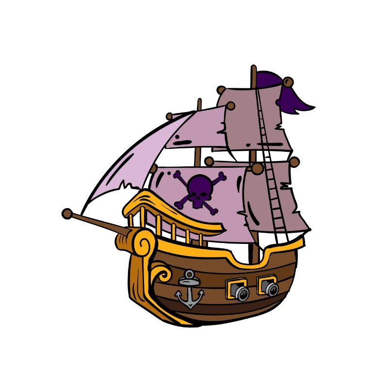 Bateau pirate capitaine pirate
