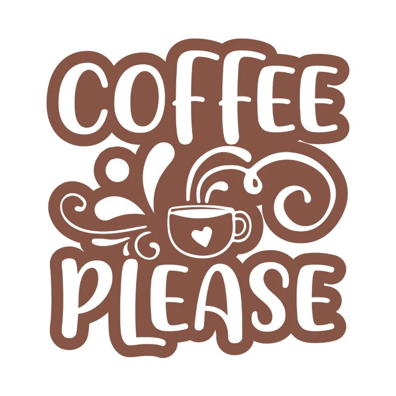 Coffee Please Sticker Design 01