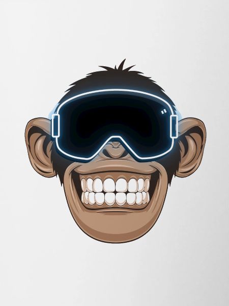 Monkey with ski goggles