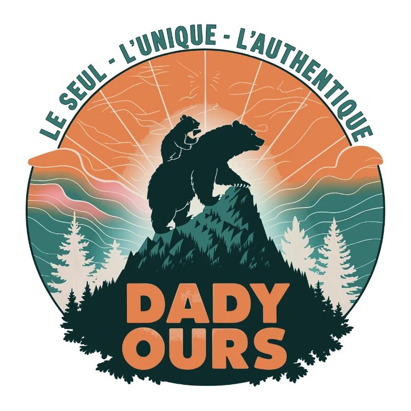 Autocollant Daddy Ours