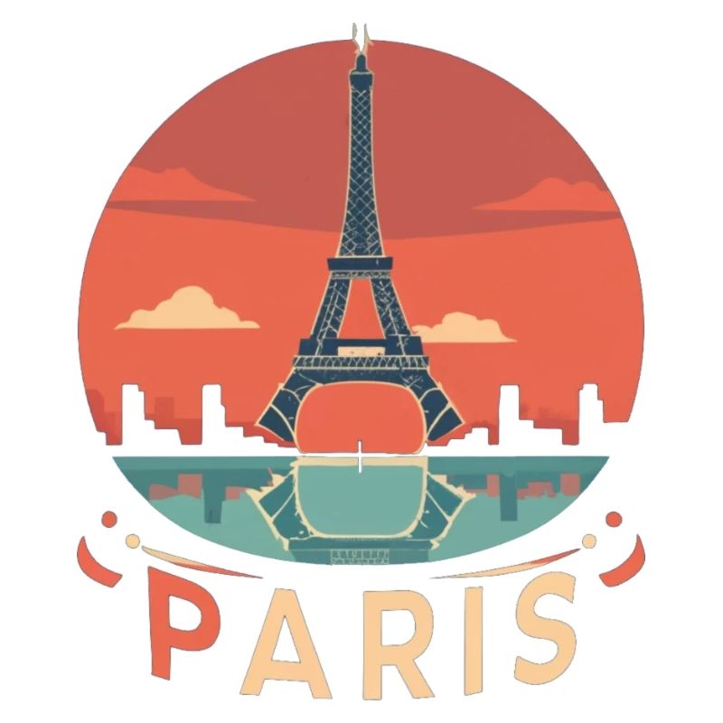 Cercle du coucher de soleil à Paris