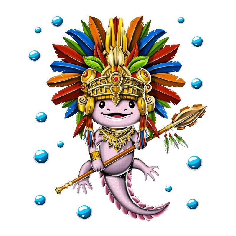 Axolotl Aztec Warrior