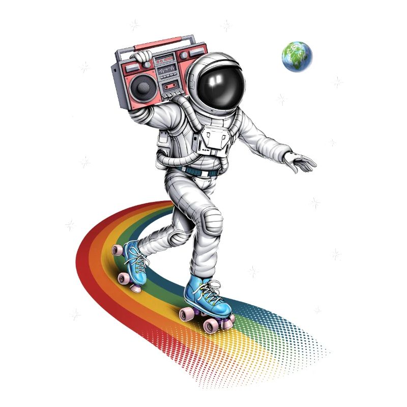 Astronaut Roller Skating
