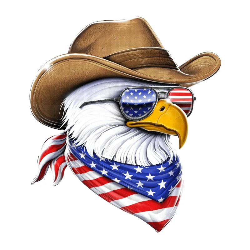 American Bald Eagle Cowboy