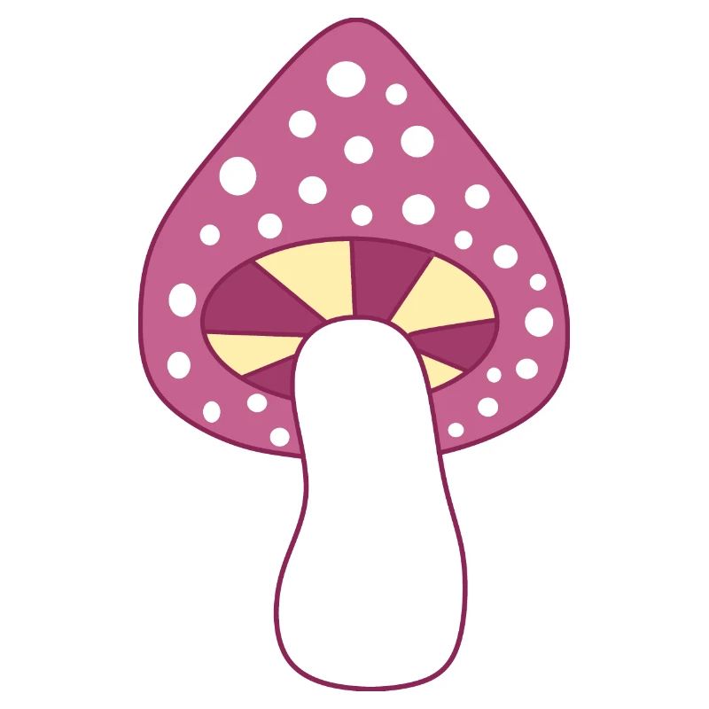 Mushroom fly agaric violet pattern customizable