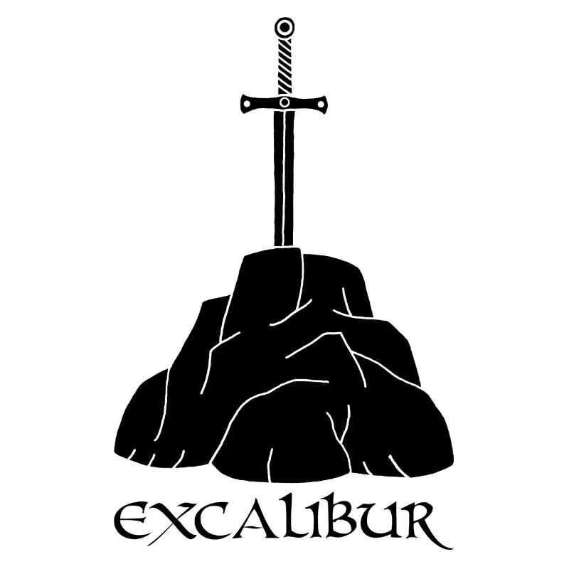 L'épée Excalibur (noir)