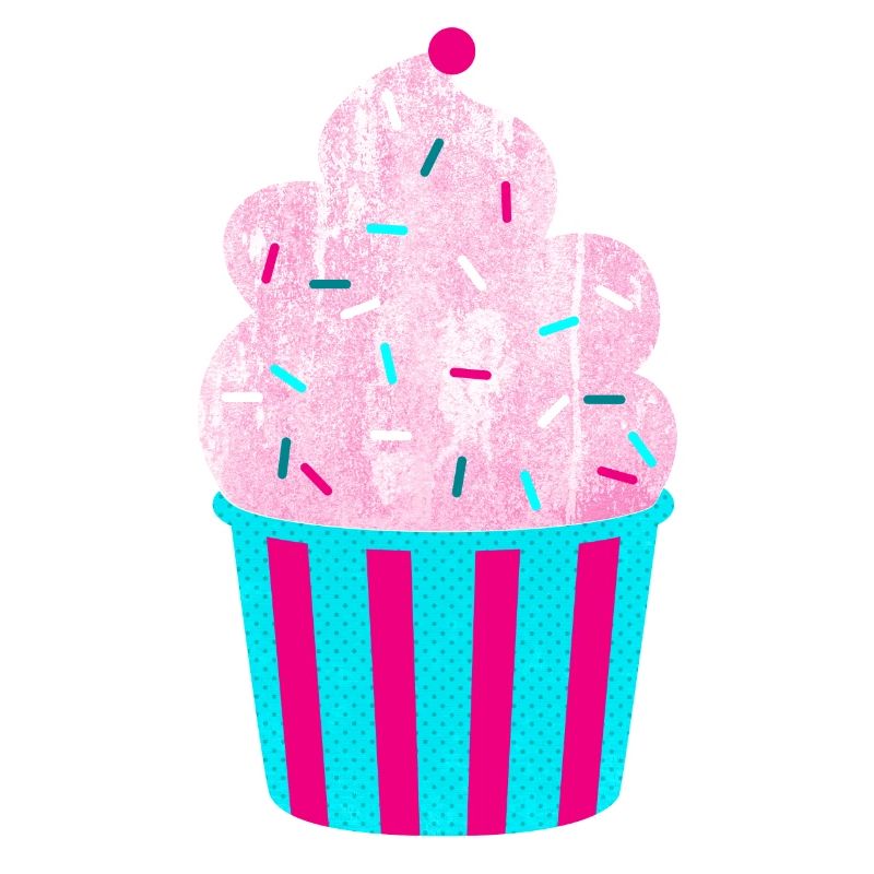 Icecream Cup Deko Eis Streifen Sommer Fun Fan