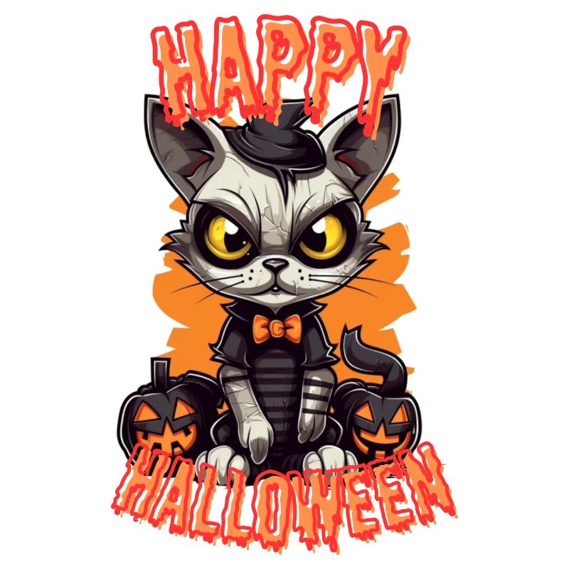 Spooky Cat Halloween Charm