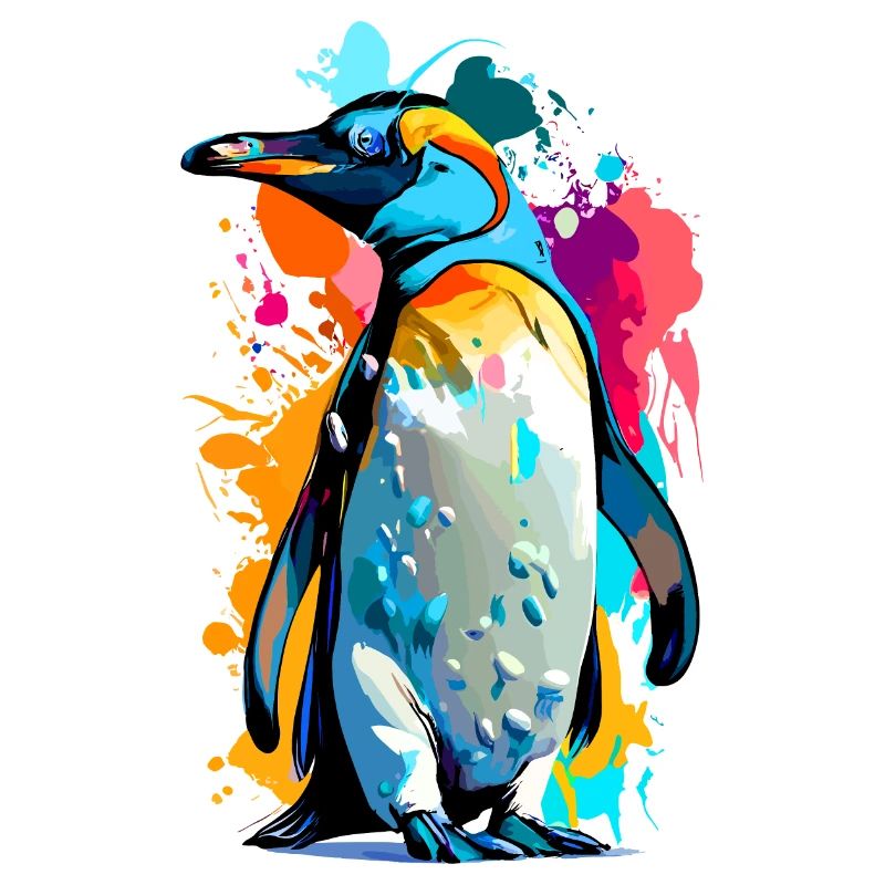 Königspinguin - Pinguin Bunt Kaiserpinguin Vogel