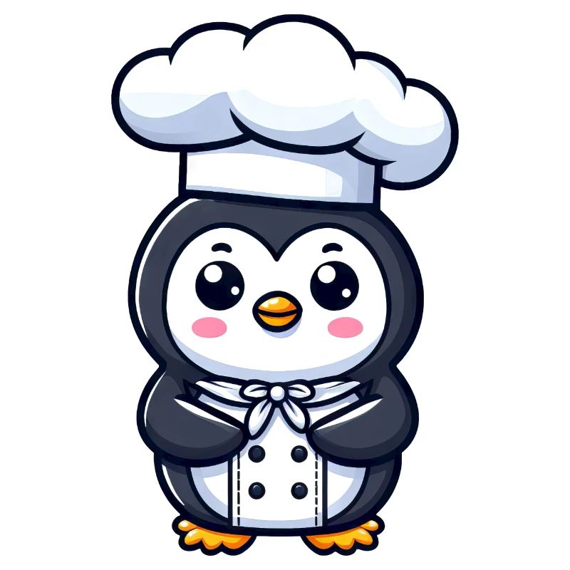 Mignon pingouin Chef bande dessinée conception de bande dessinée