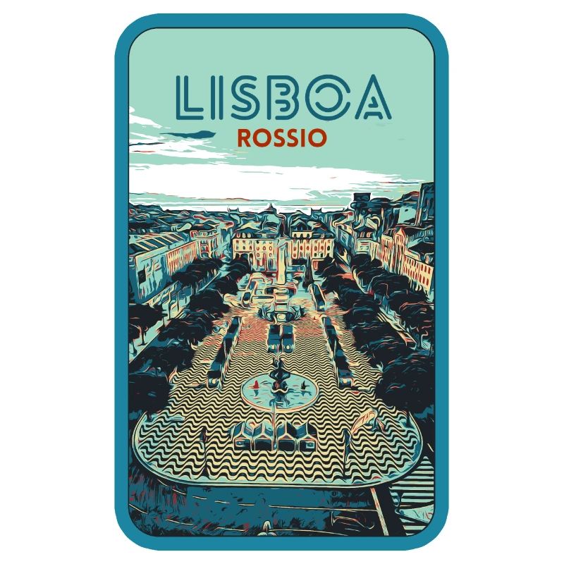 Illustration Rossio Square, Lisbon