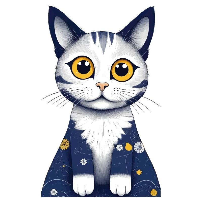 Chat mignon avec de grand yeux, amour des chats